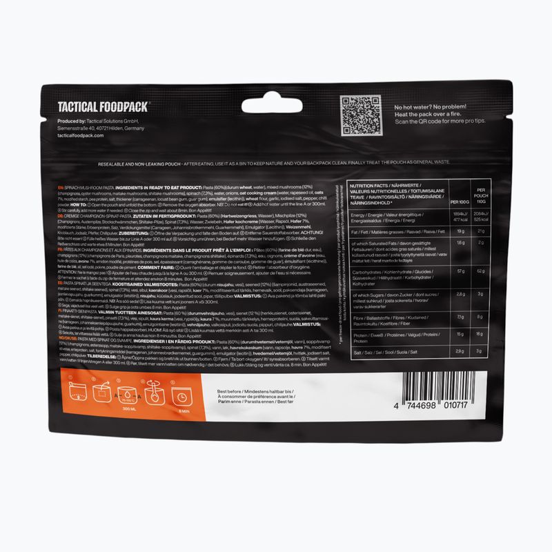 Fagyasztva szárított élelmiszer Tactical Foodpack spenótos gombapaszta Vege 110 g 3