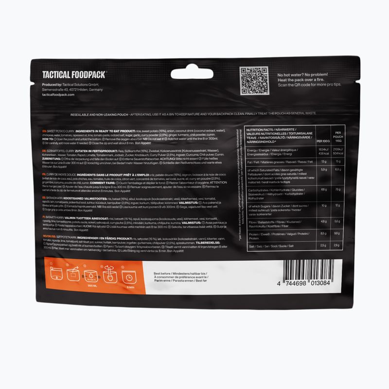 Fagyasztva szárított élelmiszer Tactical Foodpack Édesburgonya Curry Vege 415 g 3