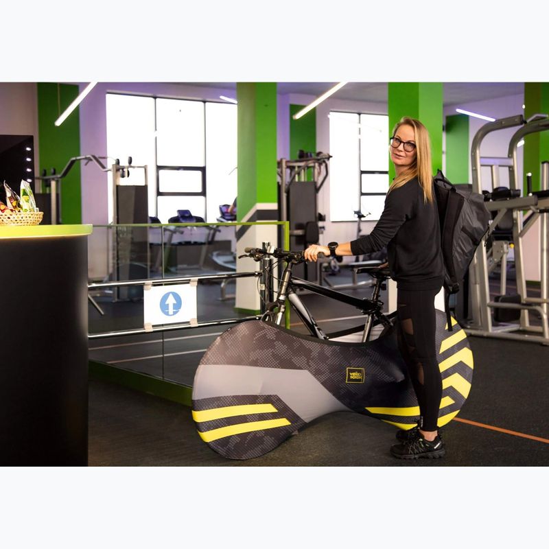 Kerékpár keréktartó huzat VELOSOCK Yellow Lines 3