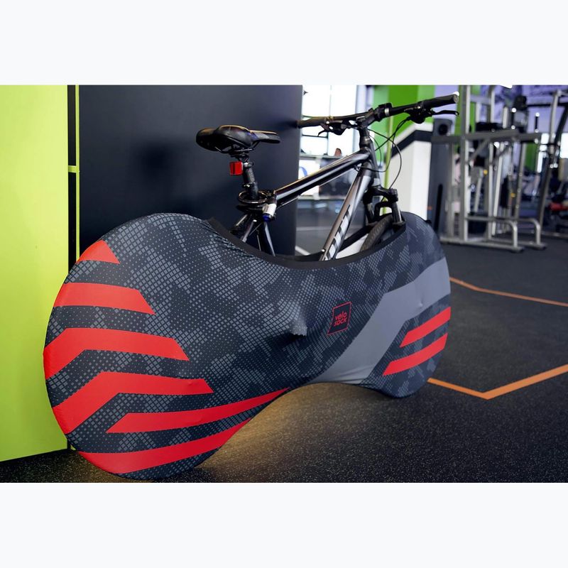 Kerékpár keréktartó huzat VELOSOCK Red Lines 4