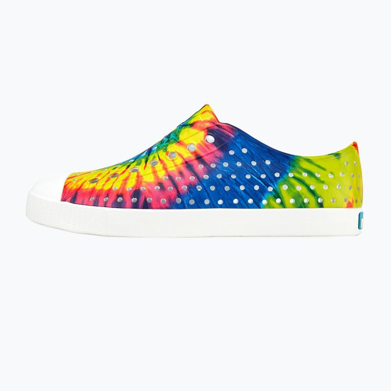 Native Jefferson Print gyermek edzőcipő héjfehér/héjfehér/neon multi tie dye 10