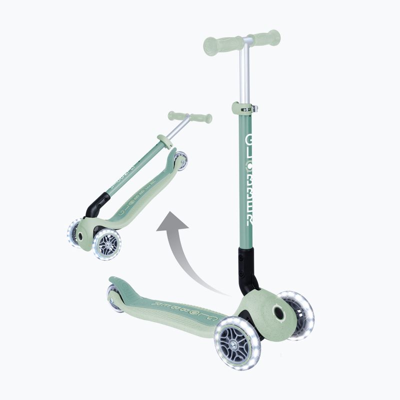 Gyermek háromkerekű roller Globber Junior Primo Foldable Lights Eco pistachio 10