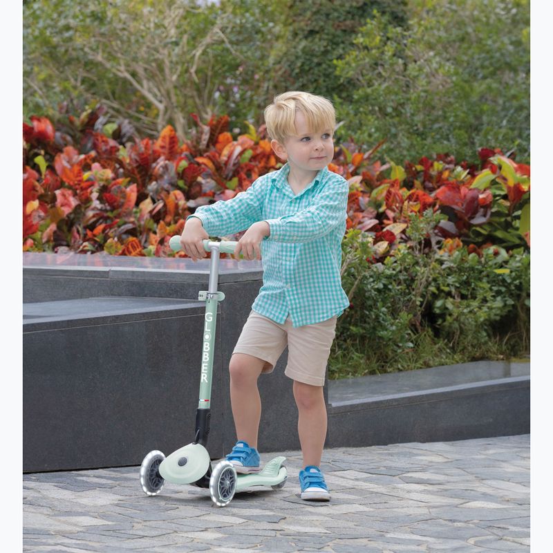 Gyermek háromkerekű roller Globber Junior Primo Foldable Lights Eco pistachio 12