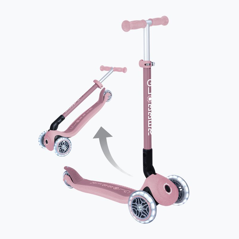 Gyermek háromkerekű roller Globber Junior Primo Foldable Lights Eco berry 8