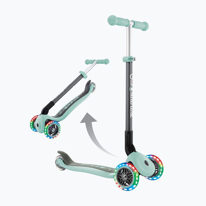 Globber Primo összecsukható Lights menta gyermek háromkerekű robogó 6