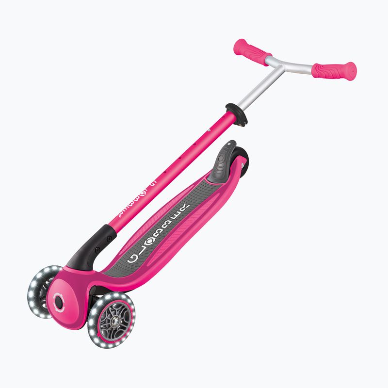 Gyermek háromkerekű roller Globber Master Lights fuchsia 6