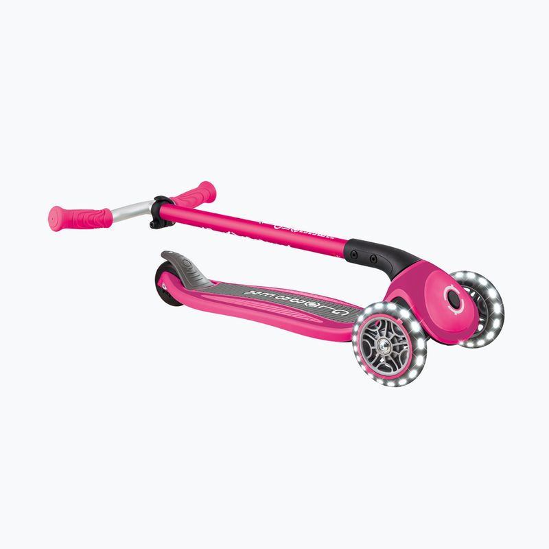 Gyermek háromkerekű roller Globber Master Lights fuchsia 7