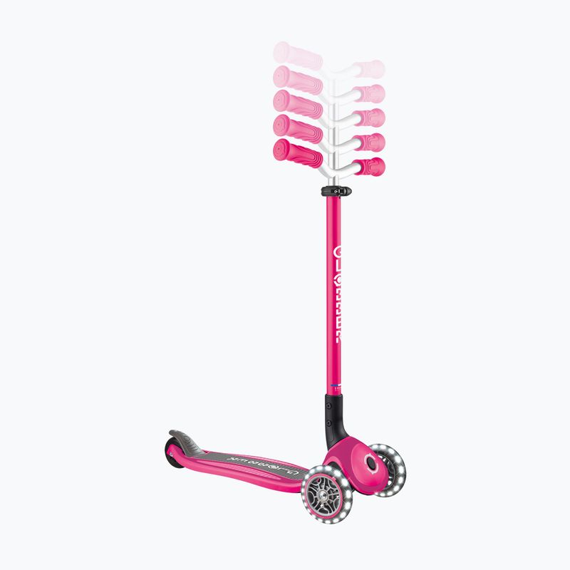 Gyermek háromkerekű roller Globber Master Lights fuchsia 12