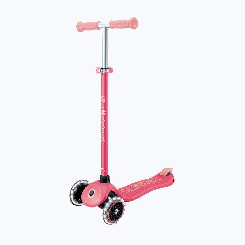 Gyermek háromkerekű roller Globber Primo Plus Glow Lights coral pink 5