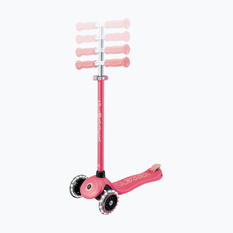 Gyermek háromkerekű roller Globber Primo Plus Glow Lights coral pink 6