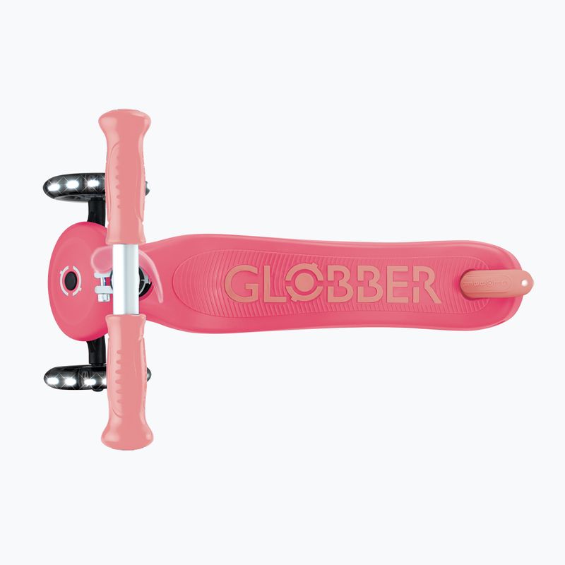 Gyermek háromkerekű roller Globber Primo Plus Glow Lights coral pink 8