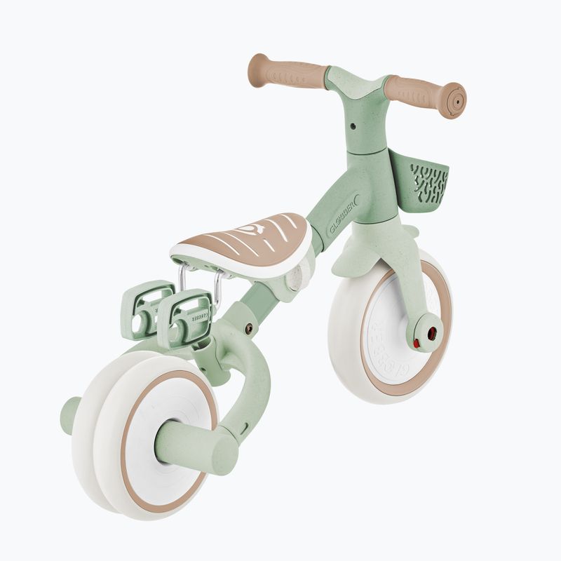 Háromkerekű futóbicikli tolókarral Globber Learning Trike 2w1 Plus Ecologic pistachio 11
