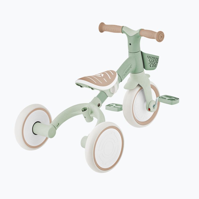 Háromkerekű futóbicikli tolókarral Globber Learning Trike 2w1 Plus Ecologic pistachio 12