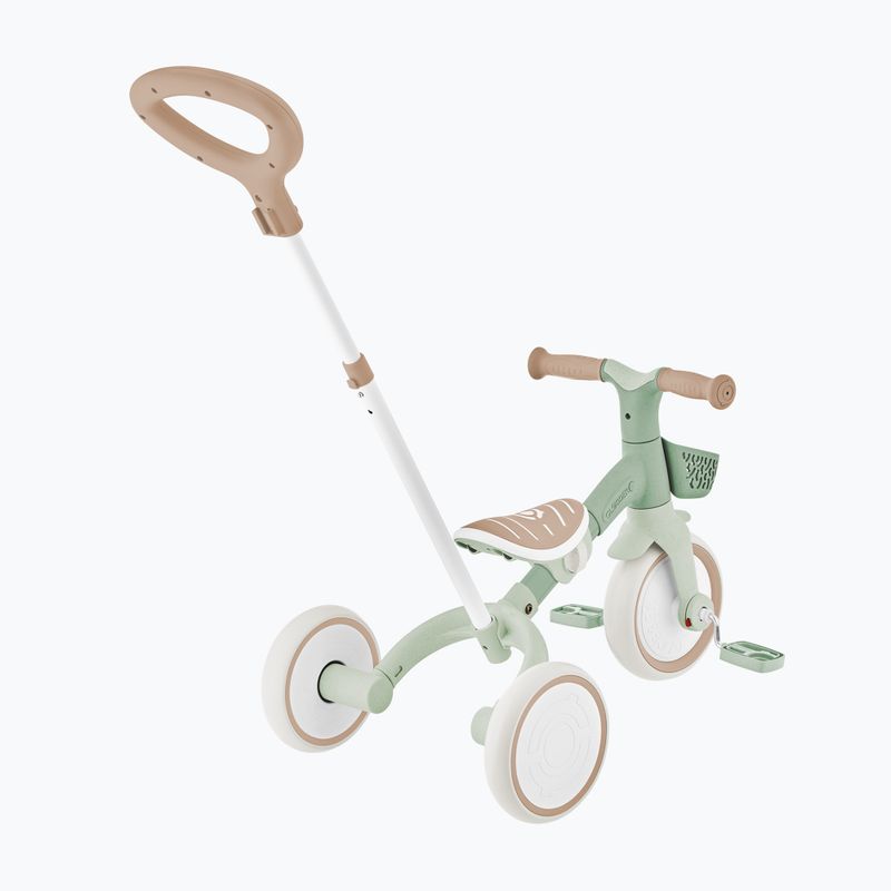 Háromkerekű futóbicikli tolókarral Globber Learning Trike 2w1 Plus Ecologic pistachio 13