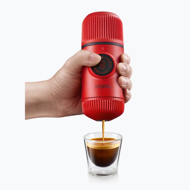 Wacaco Nanopresso hordozható kávéfőző 80 ml + tok láva piros 3