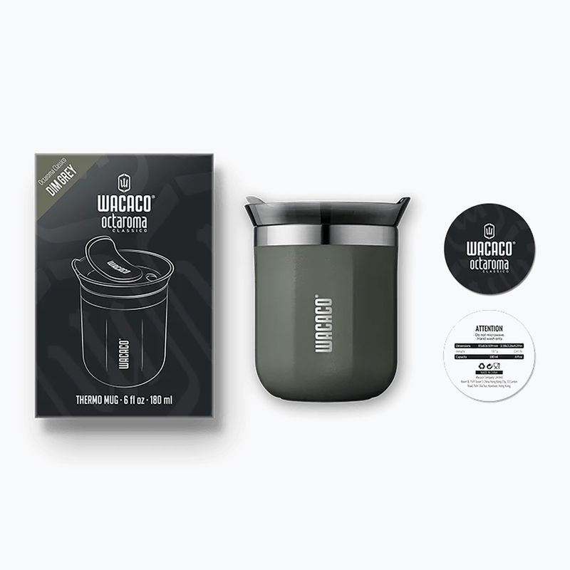 WACACO Octaroma Classico termál bögre 180 ml halványszürke 3