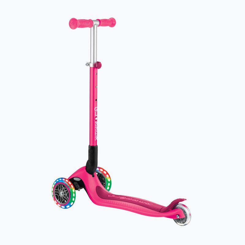 Gyermek háromkerekű roller Globber Primo Foldable Lights fuchsia 3