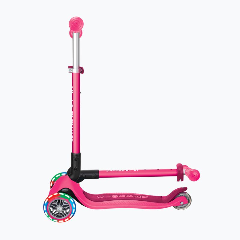 Gyermek háromkerekű roller Globber Primo Foldable Lights fuchsia 6