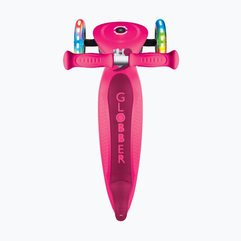 Gyermek háromkerekű roller Globber Primo Foldable Lights fuchsia 9