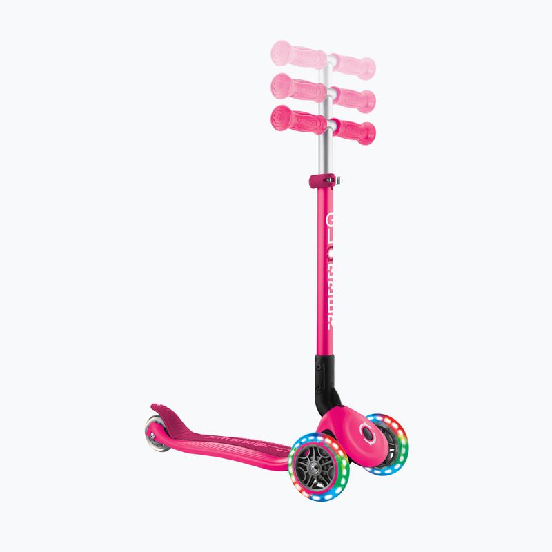 Gyermek háromkerekű roller Globber Primo Foldable Lights fuchsia 10