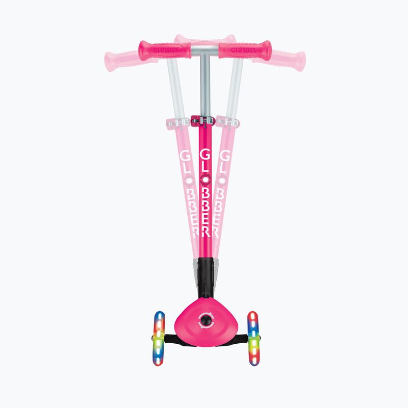Gyermek háromkerekű roller Globber Primo Foldable Lights fuchsia 11