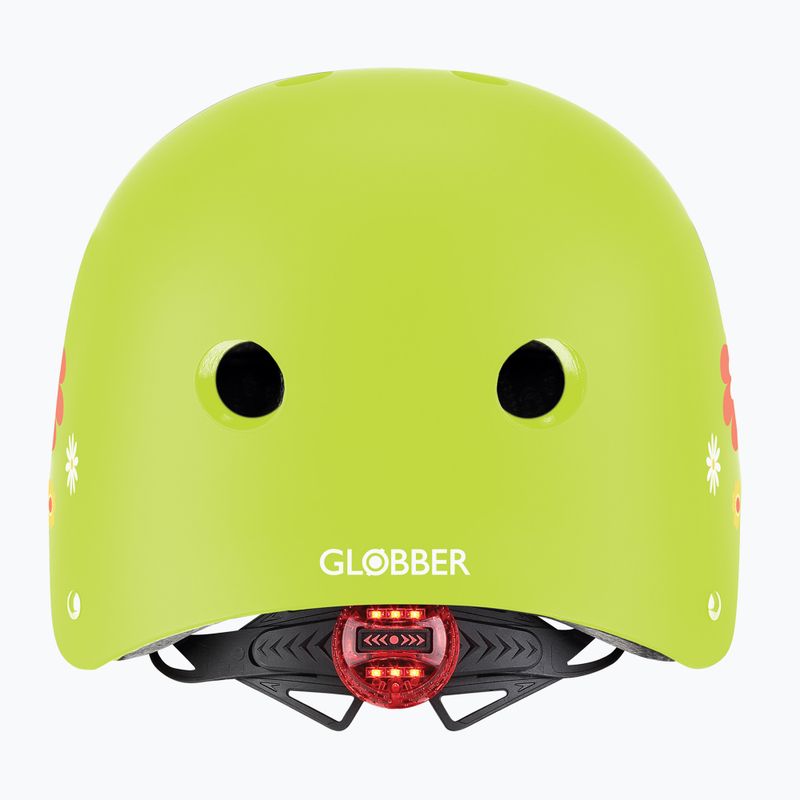 Globber Primo Fantasy gyermek sisak lime zöld virág 3