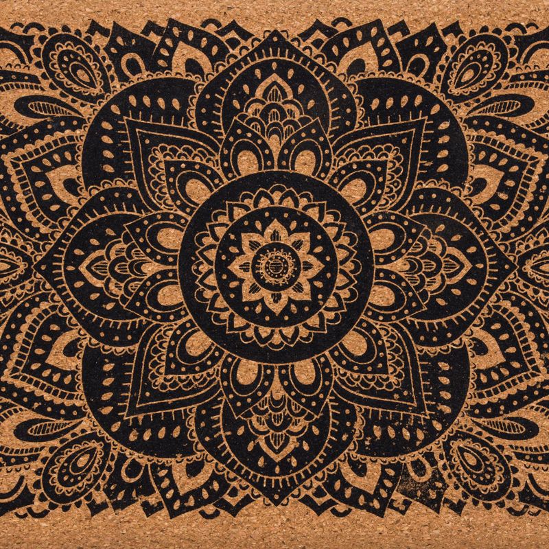 Yoga Design Lab parafa jógakocka barna BL-Cork-Mandala fekete 6