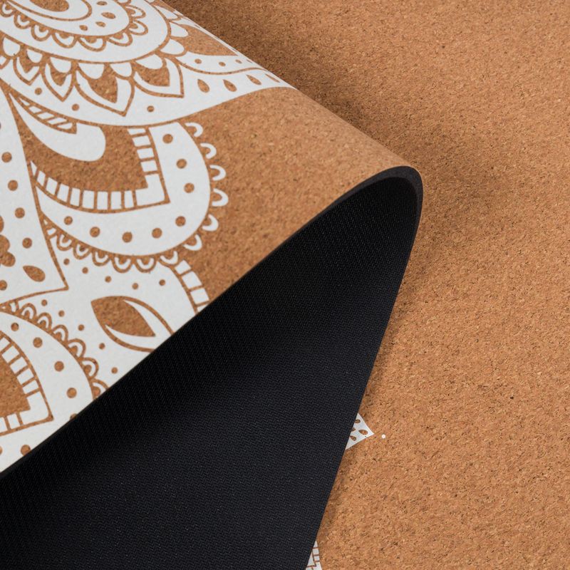 Yoga Design Lab Cork barna jógaszőnyeg CorM-5.5-Mandala fehér 4