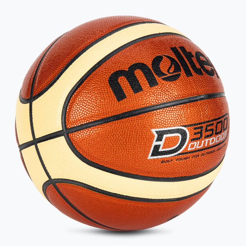 Kosárlabda Molten B6D3500 orange/ivory méret 6 2