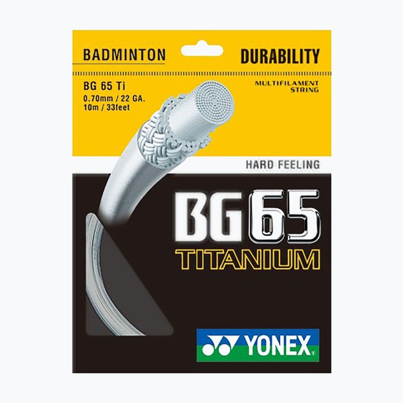 Tollaslabda húr YONEX BG 65 Ti Set fehér