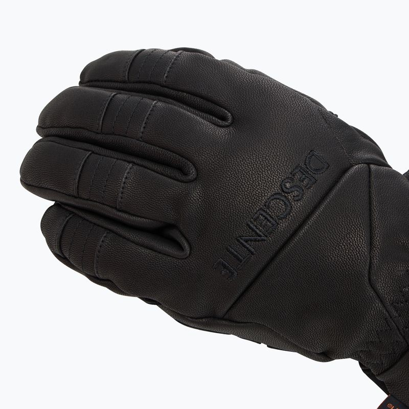 Férfi síkesztyű Descente 5 Finger Leather black 4
