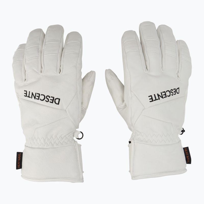 Férfi síkesztyű Descente 5 Finger Leather white 2