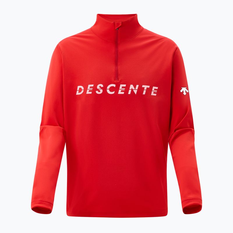 Férfi pulóver Descente Chest Logo T-Neck electric red