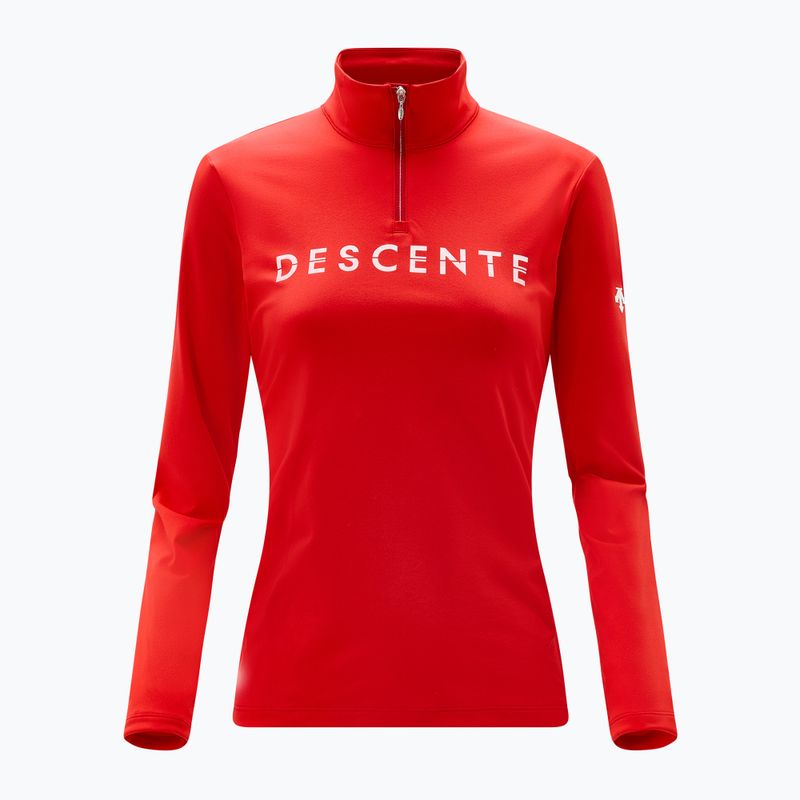 Női Descente Chest Logo T-Neck pulóver elektromos piros