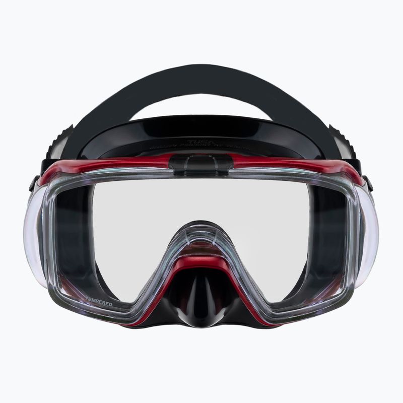 TUSA búvárszett maszk + snorkel + uszony piros UP-3521 6