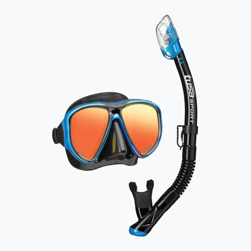 TUSA búvárszett maszk + POWERVIEW snorkel fekete UC 2425 MQB