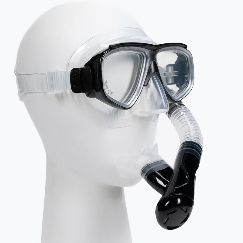 TUSA maszk + snorkel szett fekete UC-7519P