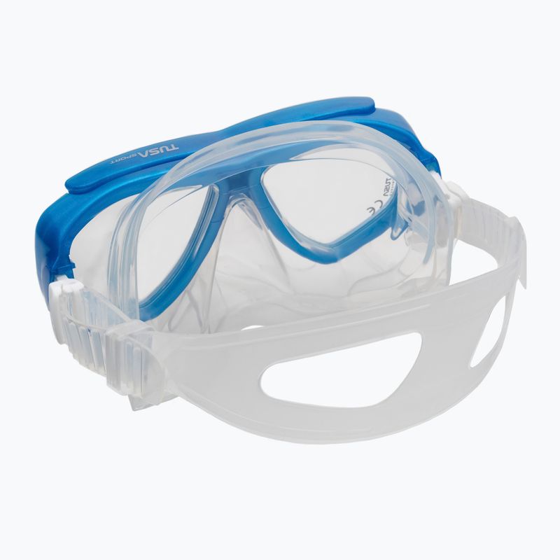 TUSA búvárszett maszk + snorkel kék UC-7519P 4