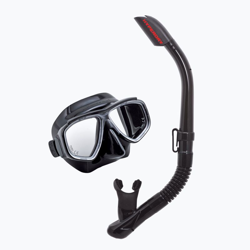 TUSA maszk + snorkel szett fekete UC-7519P