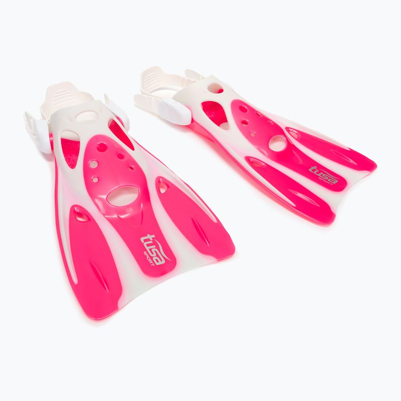 TUSA búvárszett maszk + snorkel + uszony rózsaszín UP-0201 2
