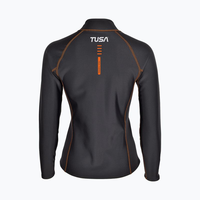 Női úszó hosszú ujjú felső TUSA Rashguard Thermal black 2