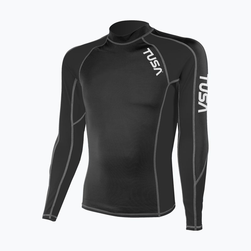 Férfi úszó hosszú ujjú felső TUSA Black rashguard
