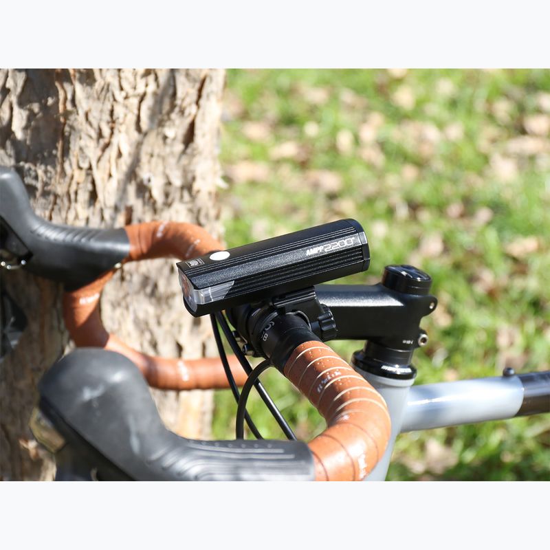 CatEye AMPP 2200 HL-EL2200RC fekete elülső kerékpár lámpa 4