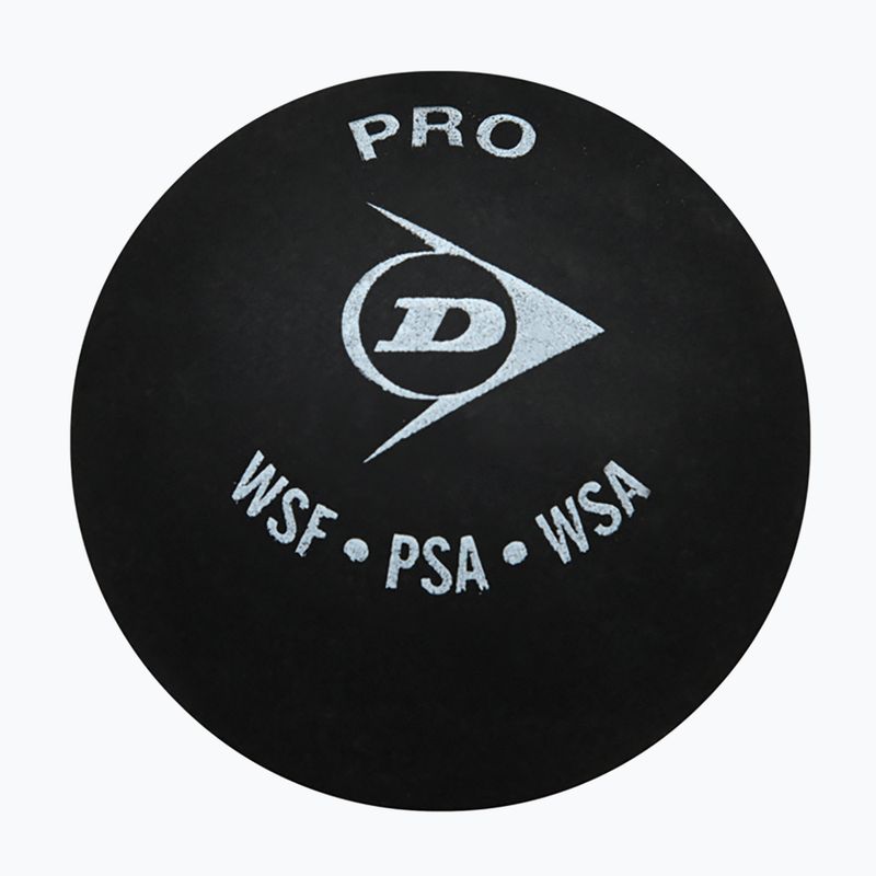 Squash labdák Dunlop Pro 2 yellow dots 3 db black 3