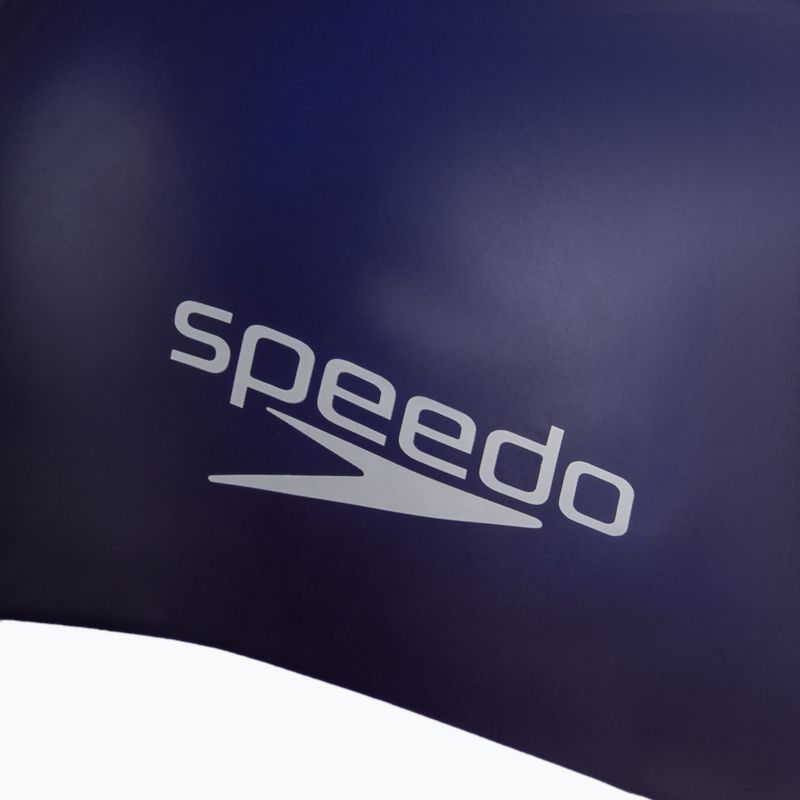 Speedo Plain Moulded Silicone Junior gyermek úszósapka tengerészkék 68-70990 3