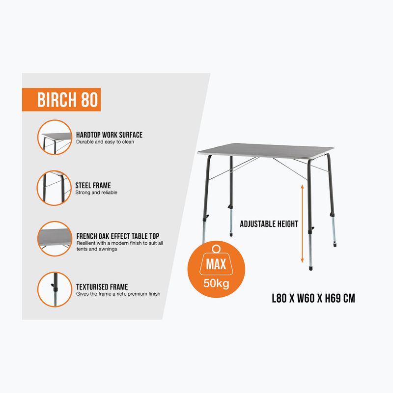 Vango Birch 80 szürke túraasztal 2
