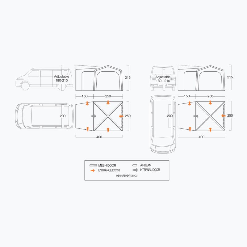 Elősátor Vango Tailgate AirHub Low 2