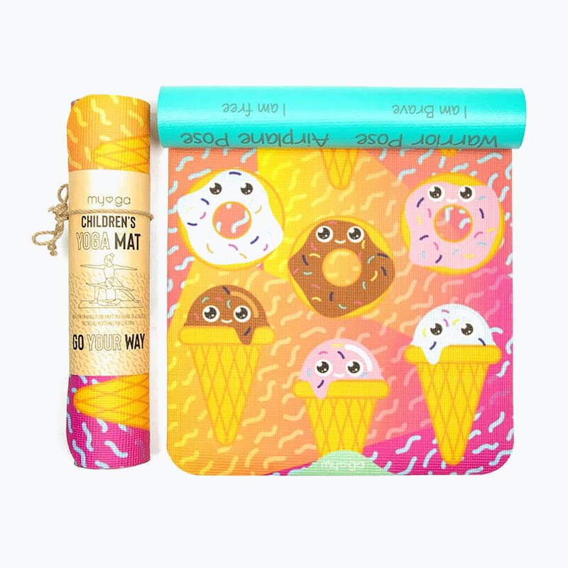 Jógaszőnyeg gyerekeknek Myga Sweet Tooth yellow 2
