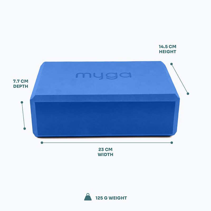 Jógatégla Myga Foam Block do jogi navy 3
