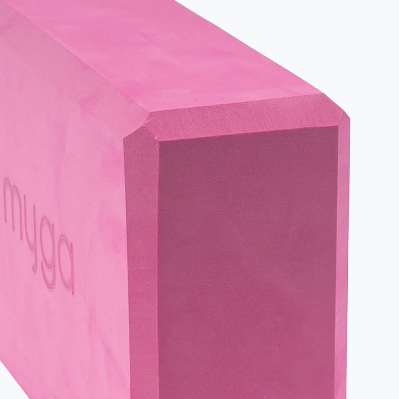 Jógatégla Myga Foam Block pink 3
